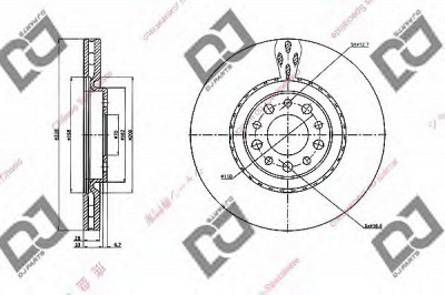 DJ PARTS bd1937 -  Тормозной диск